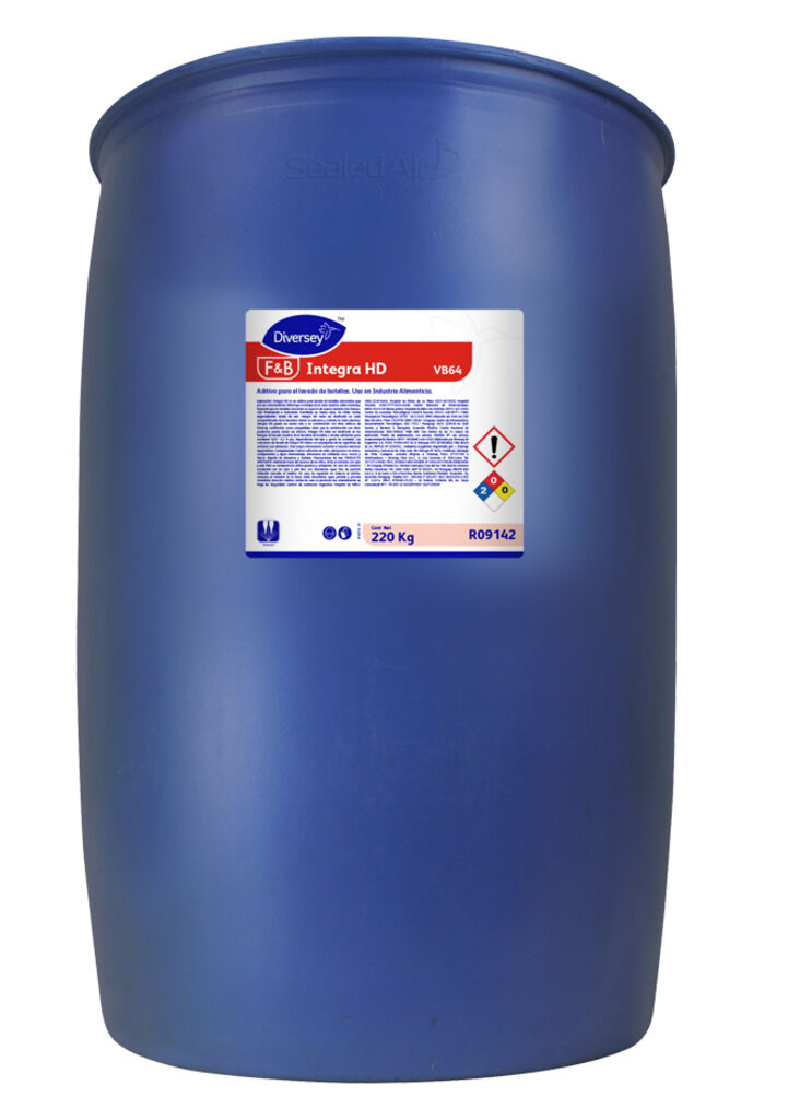 INTEGRA HD VB64 220kg - ADITIVO PARA LAVADO DE BOTELLAS CON PROPIEDADES DE PROTECCIÓN DEL VIDRIO